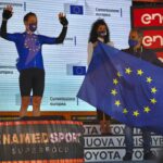 Giro d’Italia: Premiazione Giro-E (pedalata assisitita) Edic Matera per Commissione Europea